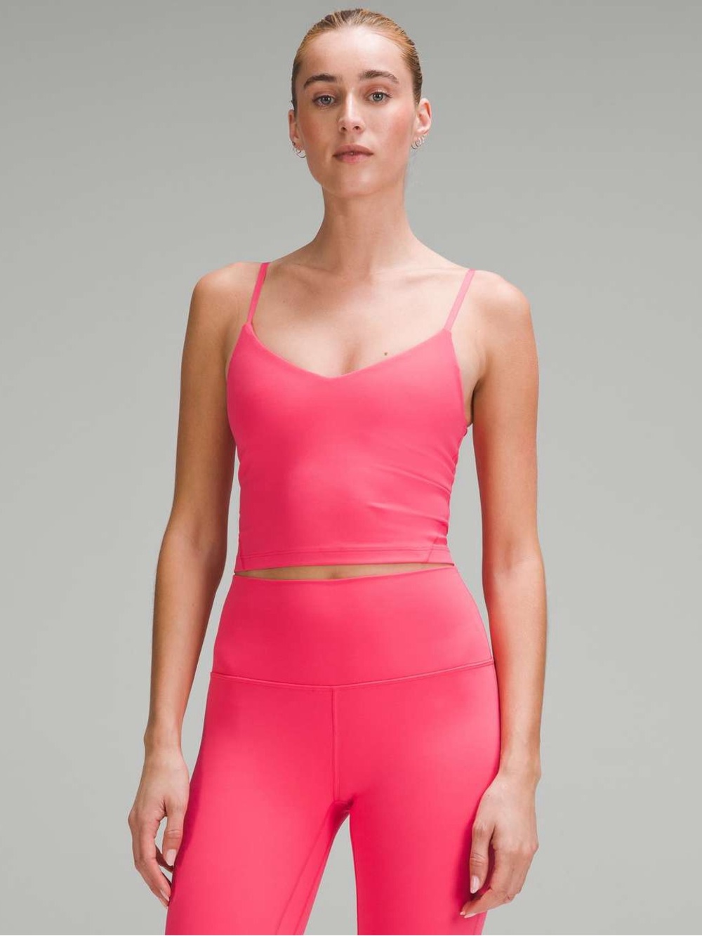 Lululemon Barbie Glaze Pink Align Cropped Cami Light Support Cropped Tank Top